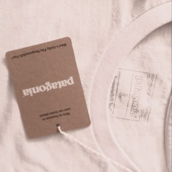 Men's Patagonia White Short Sleeve Tee - Picture 2 of 7